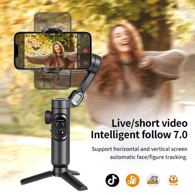 3-Axis Smartphone Gimbal Stabilizer - Foldable, Anti-Shake Handheld - Image 4