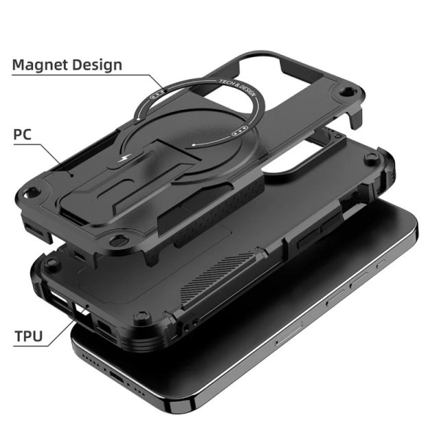 Magnetic Bracket Shockproof iPhone Case - Image 6