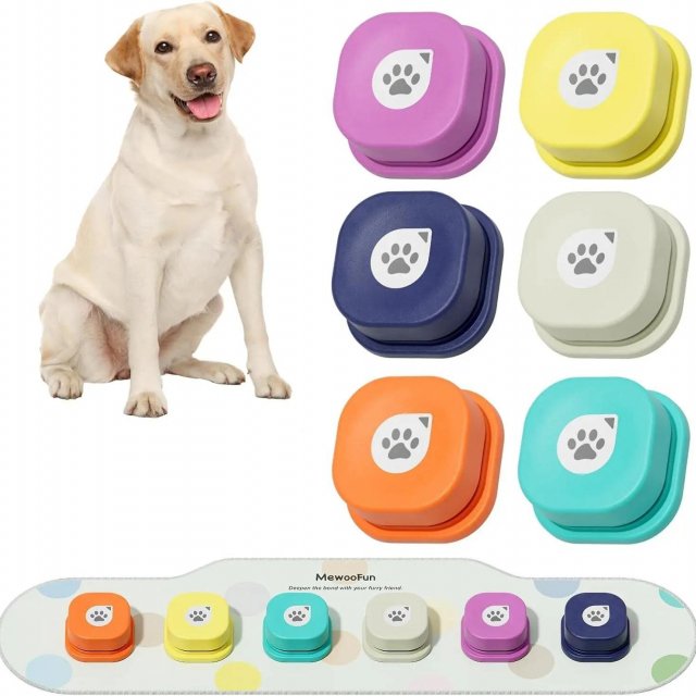 Dog Talking Buttons Training Set - 6 Pack Communication Starter Kit