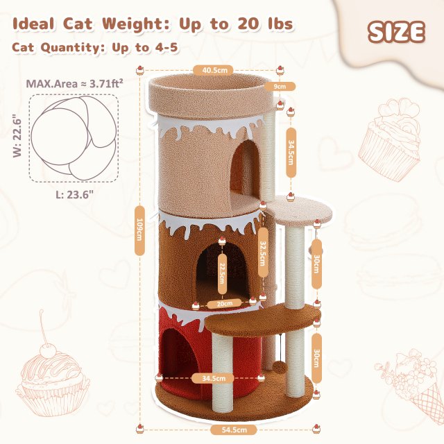 Multi-Level Cat Tree Condo Tower with Large Top Perch & Sisal Scratching Posts - Image 6