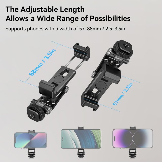 Metal Phone Holder with Cold Shoe for Quick Switching and Mounting for DJI RS 4 - Image 5