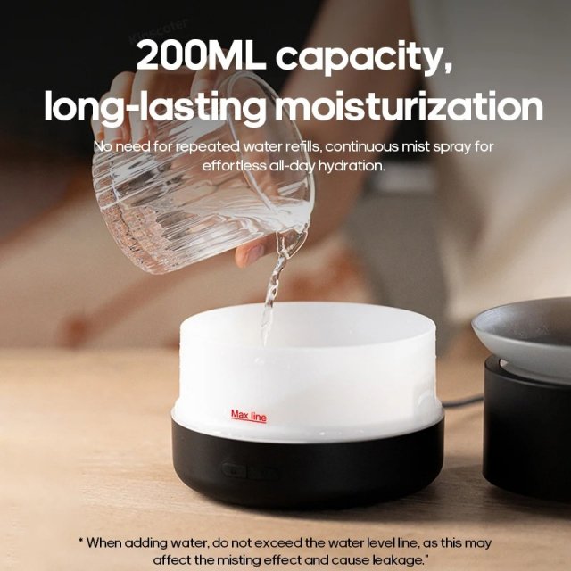 200ml USB Aromatherapy Diffuser with Mist Spray, Desktop Humidifier & Creative Gift - Image 6