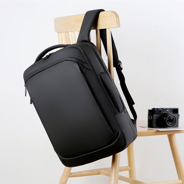 Waterproof Men’s Business Travel Laptop Backpack with USB Charging Port - Image 3