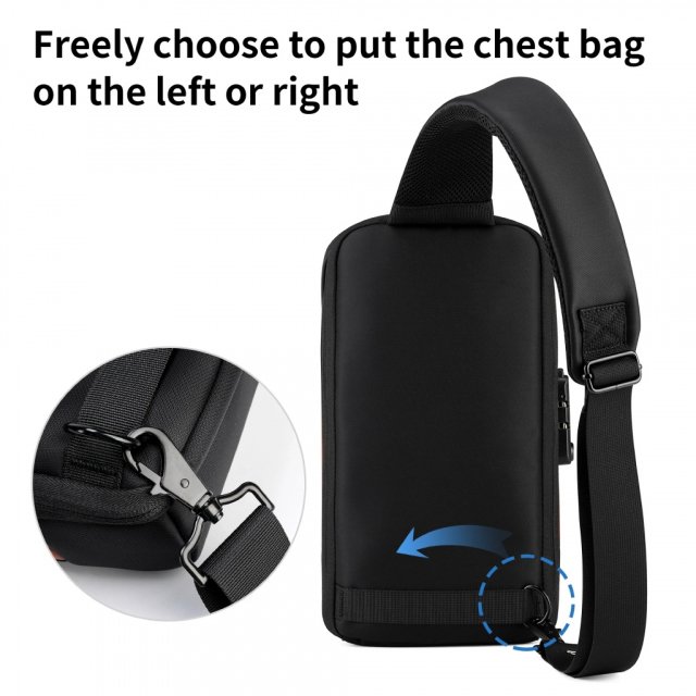 Anti-Theft Crossbody Chest Bag with Password Lock for Men - Image 6