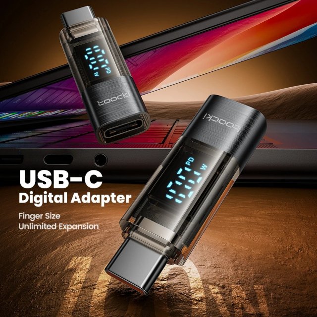 USB C to USB C Adapter with 100W Fast Charging & Digital Display - Image 3