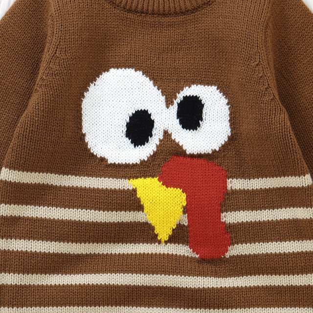 Baby Knit Turkey Romper for Infants 0-18M - Image 6