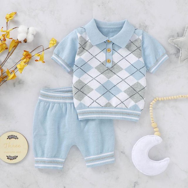 Cotton Knit Baby Clothes Set