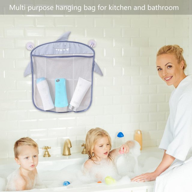 Cartoon Animal Bath Toy Organizer Mesh Bag with Sucker - Image 3