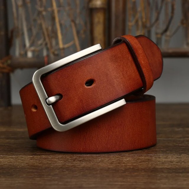 3.8CM Genuine Leather Men’s Belt - Image 5