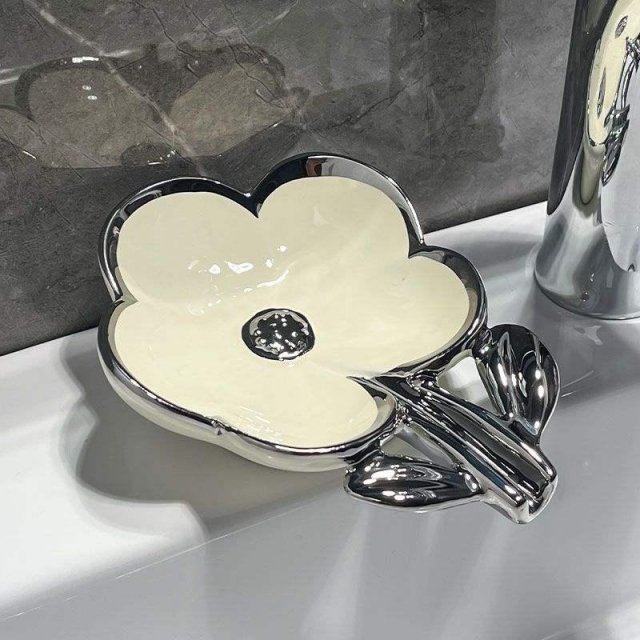 Ceramic Flower Soap Dish