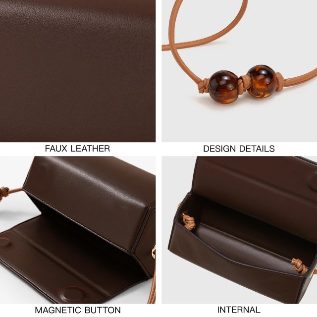 Elegant Mini Cylinder Leather Shoulder Bag - Image 5