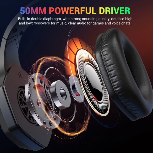 RGB Gaming Headset with 7.1 Surround Sound & Noise-Canceling Mic - Image 6