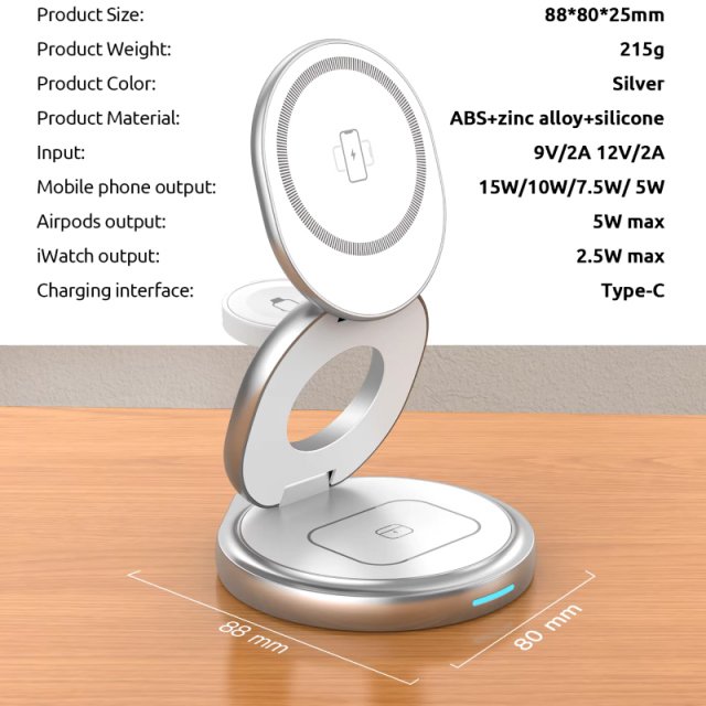 3-in-1 MagSafe Charging Station with 360° Rotation - Image 6