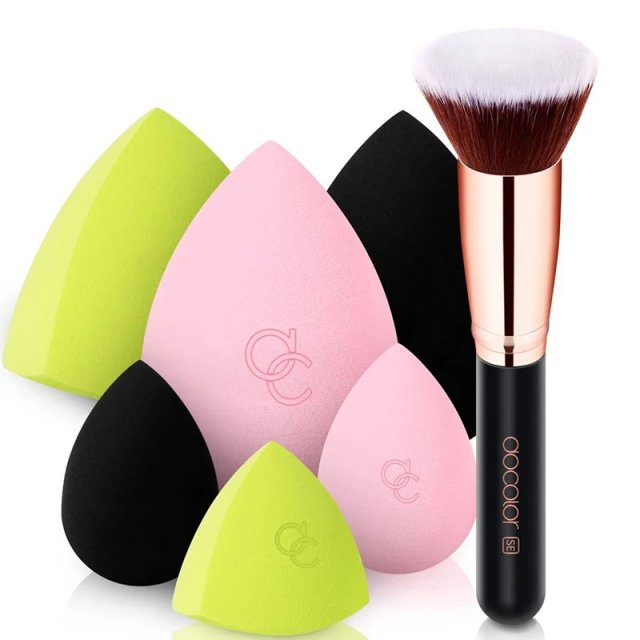 6-Piece Cosmetic Puff & Makeup Sponge Set – Foundation, Blush & Contour Tools - Image 4