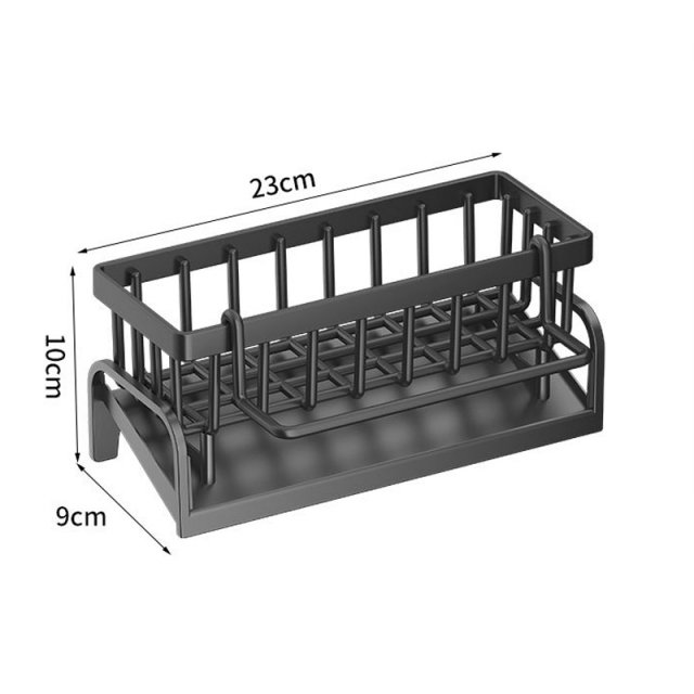 Self-Draining Metal Kitchen Sink Organizer Rack - Image 3