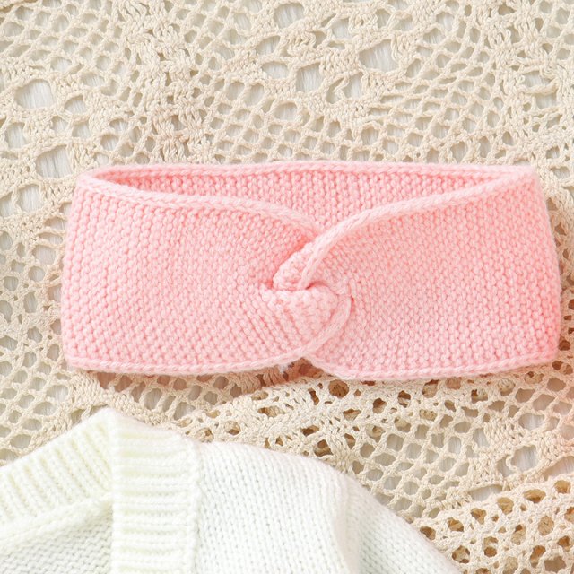 Newborn Knit Baby Girl Outfit - Image 5