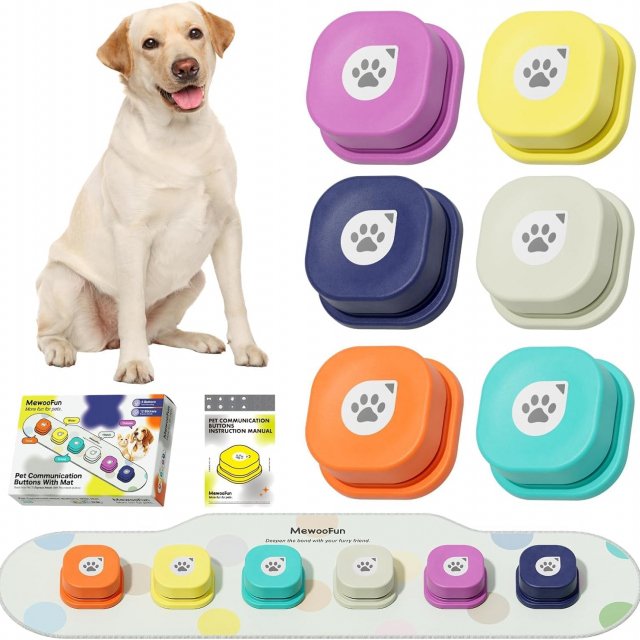 Dog Talking Buttons Training Set - 6 Pack Communication Starter Kit - Image 5