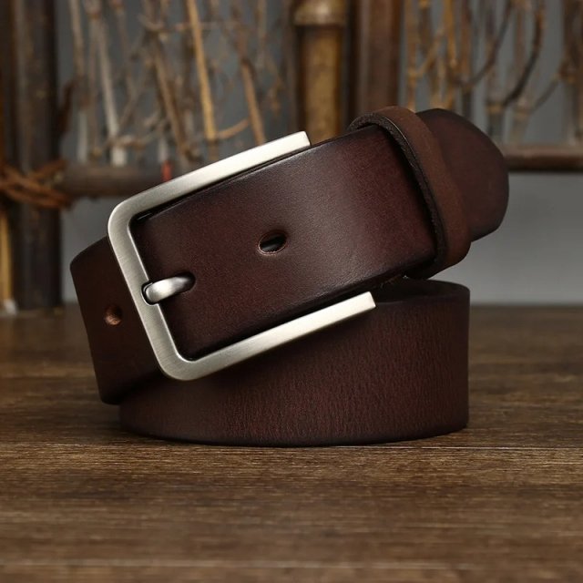 3.8CM Genuine Leather Men’s Belt - Image 6