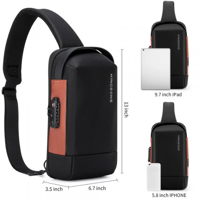 Anti-Theft Crossbody Chest Bag with Password Lock for Men - Image 5