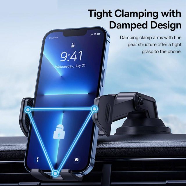 360° Car Phone Holder with Secure Windshield & Dashboard Mount - Image 3