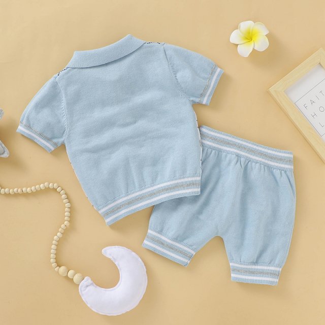 Cotton Knit Baby Clothes Set - Image 3