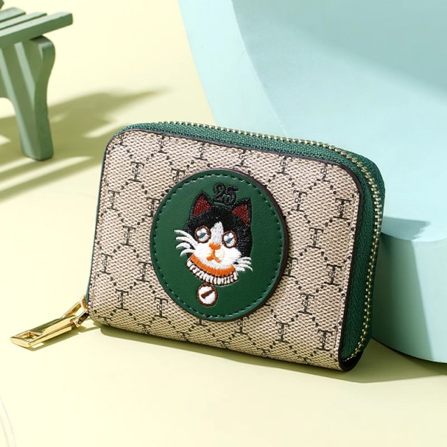 Cartoon Cat Genuine Leather Wallet