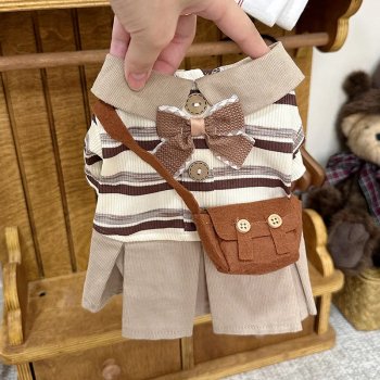 Striped Lapel Cardigan for Small Dogs