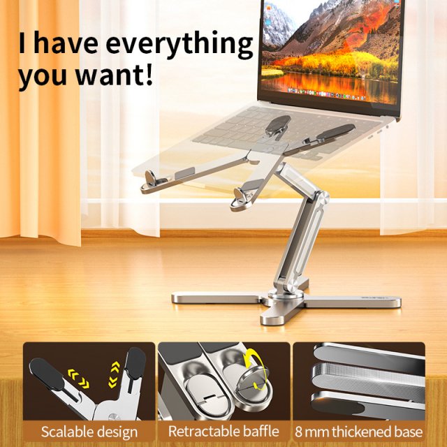 360° Rotating Foldable Aluminum Laptop Stand - Image 3