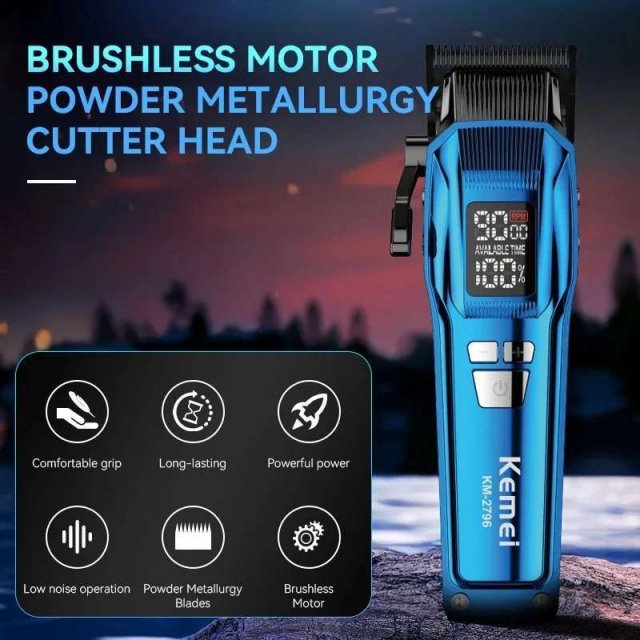 Professional Cordless Hair Trimmer with Zero Gapped Blade and Fast Motor - Image 3