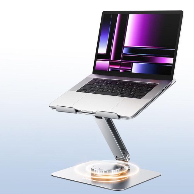 Laptop Stand Aluminum Vertical Notebook Holder - Adjustable Support for Macbook & Laptops