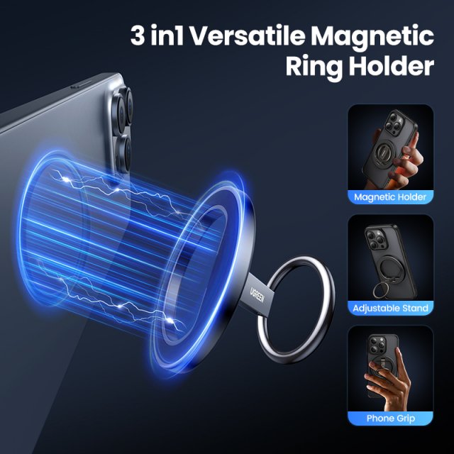 Magnetic 360° Rotating Phone Ring Holder for iPhone, Samsung, and More - Image 5