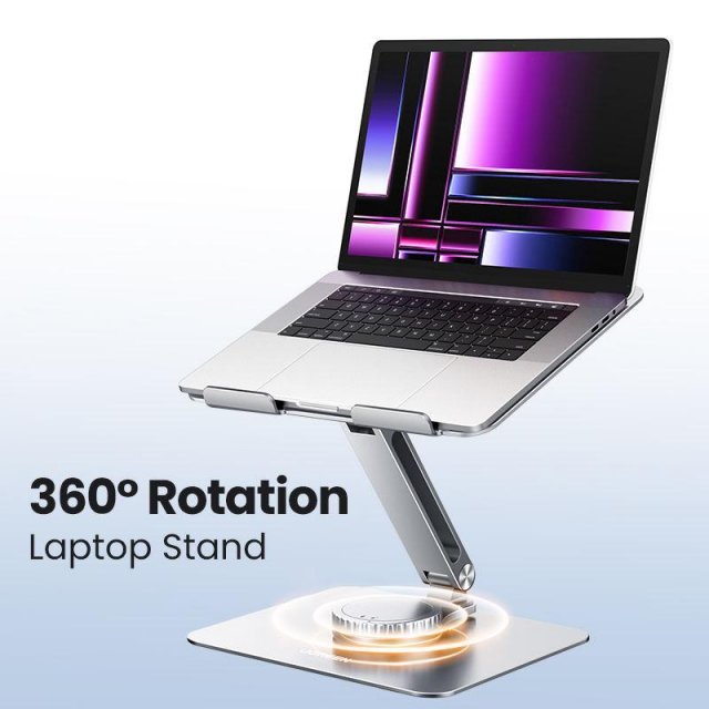 Laptop Stand Aluminum Vertical Notebook Holder - Adjustable Support for Macbook & Laptops - Image 2