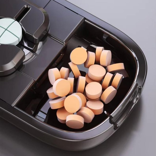 Portable Pill Cutter & Divider with Storage - Compact & Dustproof Tablet Organizer - Image 7