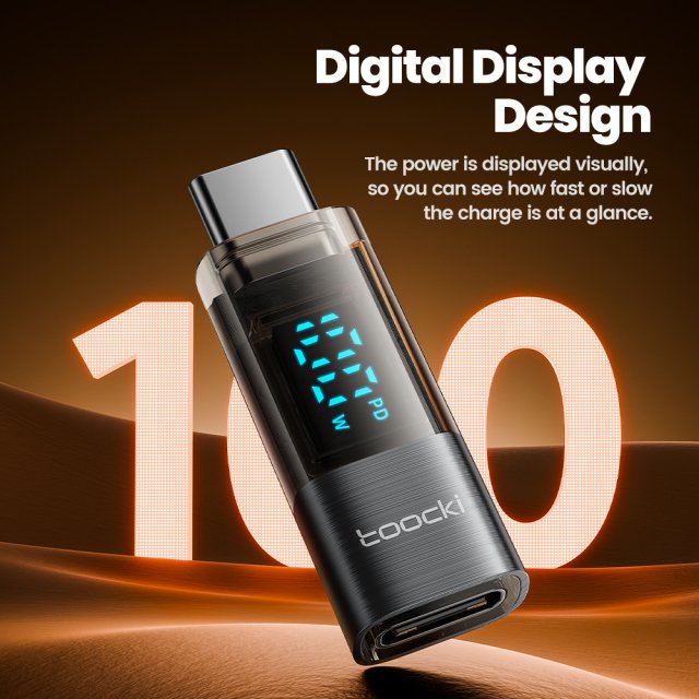 USB C to USB C Adapter with 100W Fast Charging & Digital Display - Image 6