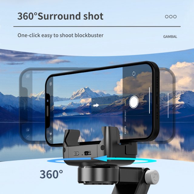 360° Face Tracking Selfie Stick with Fill Light & Detachable Remote - Image 3