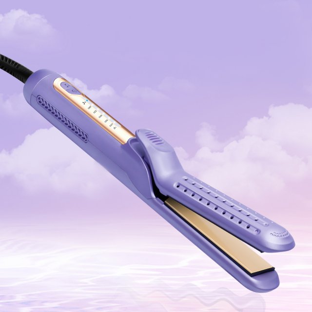 Professional Flat Iron Hair Straightener & Curler with Cool Airflow Styler