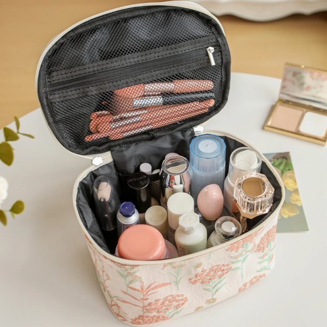 Large Capacity Floral Makeup Bag for Women - Image 7