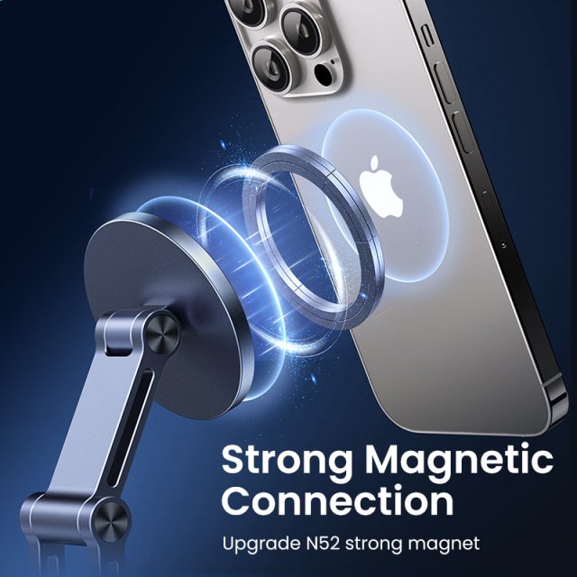 Magnetic 360° Rotating Phone Stand - Universal Aluminum Mobile Holder - Image 3