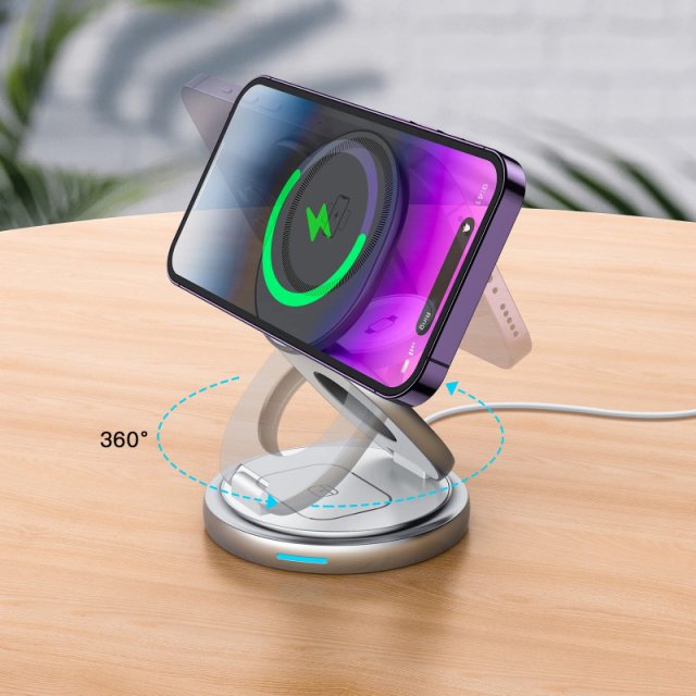 3-in-1 MagSafe Charging Station with 360° Rotation - Image 5