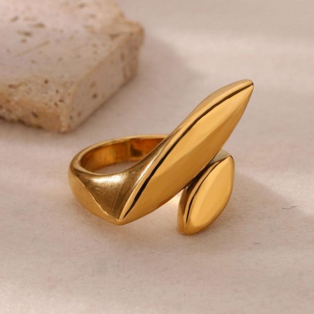 Adjustable Stainless Steel Geometric Ring