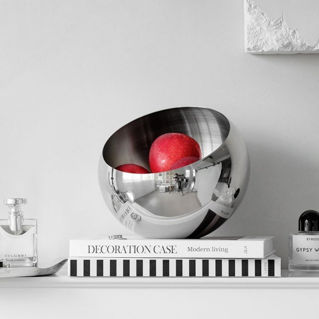 Nordic Stainless Steel Fruit Bowl - Image 4