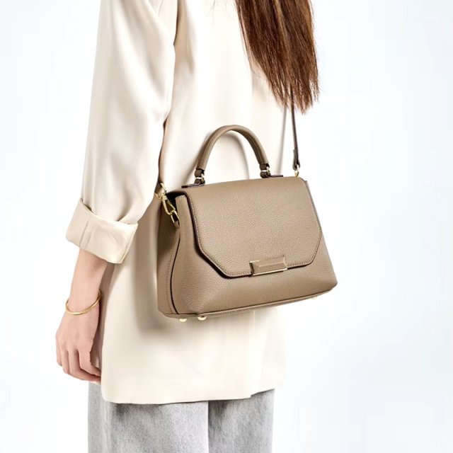 Luxury Genuine Leather Crossbody Satchel - Image 3