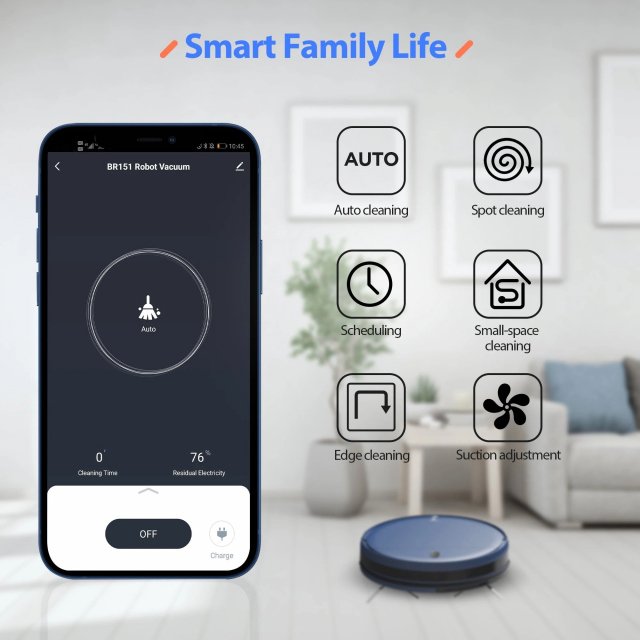 High-Powered 3-in-1 Robot Vacuum Cleaner with Wifi Control - Image 3