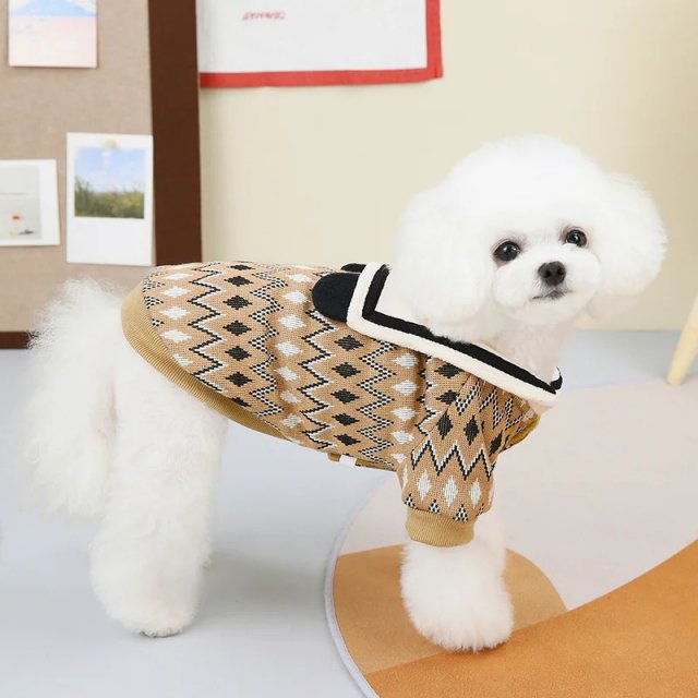 Cozy Striped Knitted Dog Sweater - Image 4