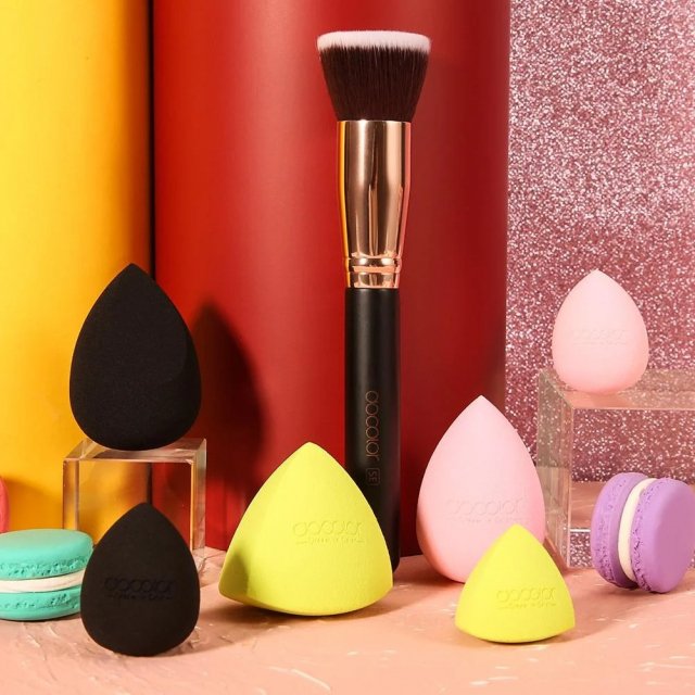 6-Piece Cosmetic Puff & Makeup Sponge Set – Foundation, Blush & Contour Tools