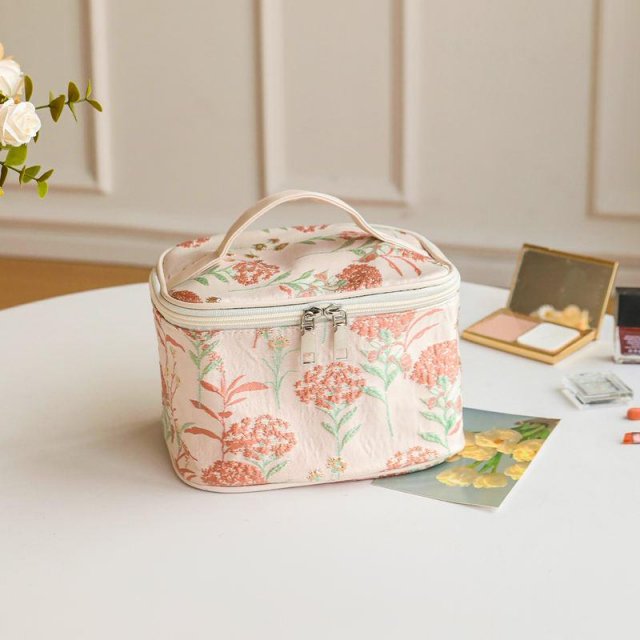 Large Capacity Floral Makeup Bag for Women