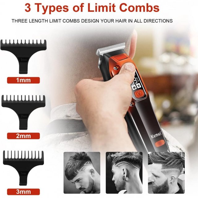 Professional Cordless Hair Trimmer with Zero Gapped Blade and Fast Motor - Image 4