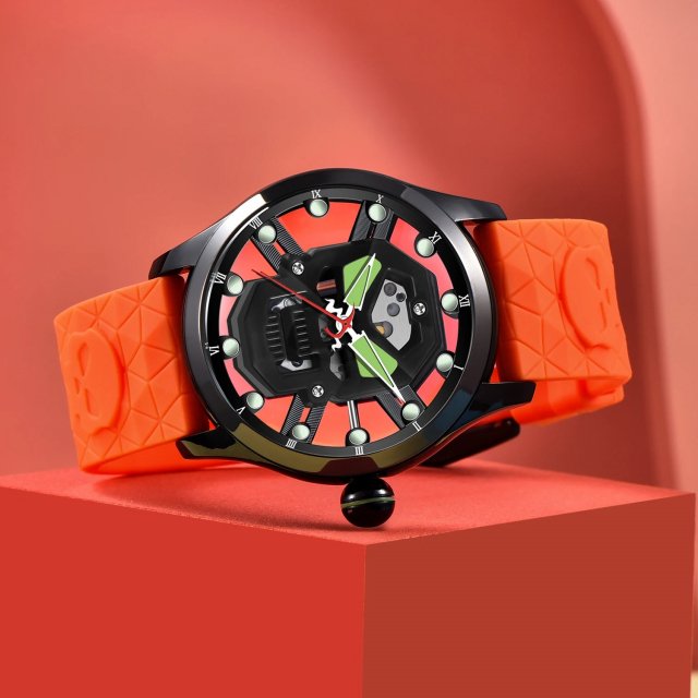 Men's Luxury Skeleton Hollow Watch - Waterproof Sports Silicone Wristwatch