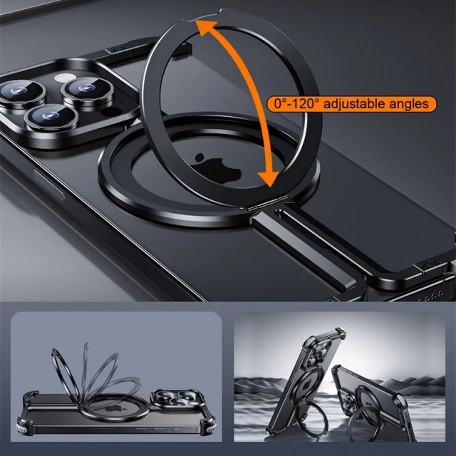 Magnetic Metal Frame Case for iPhone with Lens Protection - Image 5