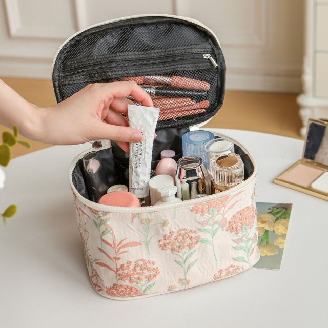 Large Capacity Floral Makeup Bag for Women - Image 6